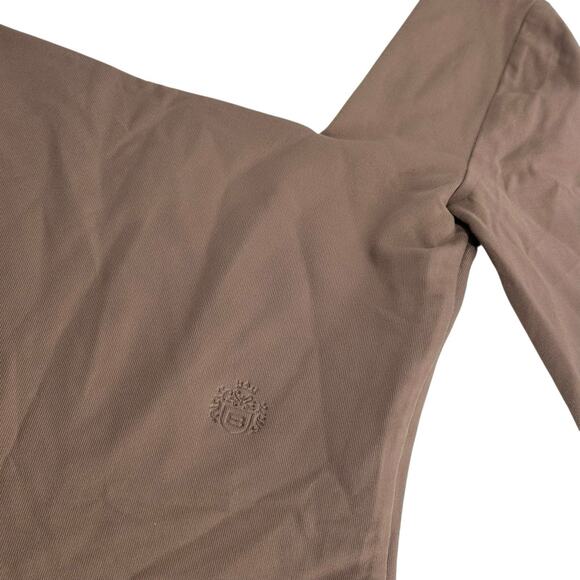 Aritzia Babaton Contour Brown Square Neck Long Sleeve Bodysuit Size XS - Picture 3 of 8